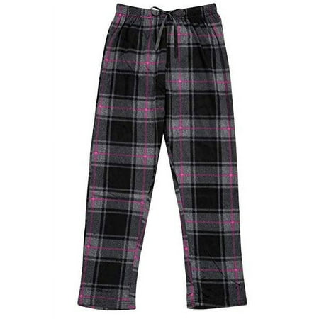 North 15 Women's Super Cozy Plaid Minky Fleece Pajama Bottom Lounge Pants-L1527-Design12-M
