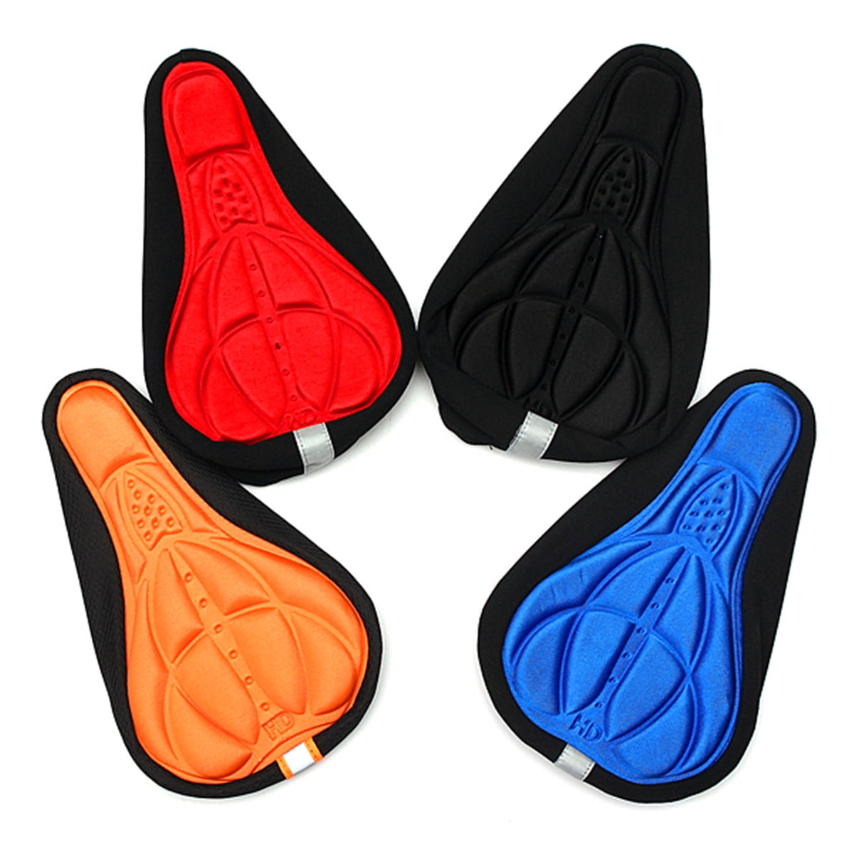 Zivisk 2 Pcs Generic Cycling 3D Silicone Soft Thick Gel Cushion Cover Bicycle Mountain Bike Saddle Seat Pad 4 Colours Optional 