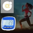 thumbnail image 6 of JilgTeok Portable Counter Mini Multifunctional Display Sports Walking Running Step Counter Meter Walking Distance Miles, Calorie Counter, Daily Target Monitor, Exercise Time(1.97x1.97x0.98 in), 6 of 7
