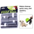 thumbnail image 3 of Worallymy Bolsa para recoger caca de mascotas para caminar al aire libre viajar bolsa plegable para recoger desechos de mascotas grande 6 rollos Worallymy JD735919635, 3 of 5