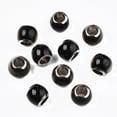 thumbnail image 2 of 50pcs Glass European Beads Large Hole Beads with Platinum Tone Brass Double Cores Rondelle Changing color Mood Beads Colorful 7~8x6~7mm Hole: 4mm Multi-color, 2 of 3