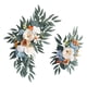 thumbnail image 5 of 2 piezas de ramo de flores artificiales con arco para boda, hojas de flores artificiales azul y naranja, 5 of 9