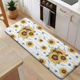 thumbnail image 5 of White Sunflower Letter Pattern Kitchen Rug Mat,Kitchen Runner Rugs Non Skid Washable,Decorative Kitchen Floor Mats for Kitchen,Sink,Laundry,17"x47.2", 5 of 7