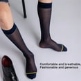 thumbnail image 6 of Sophisticated Men's Business Socks Breathable Thin Calf Length Socks Sheer Formal Suit Long Stockings for Office Use, 6 of 21