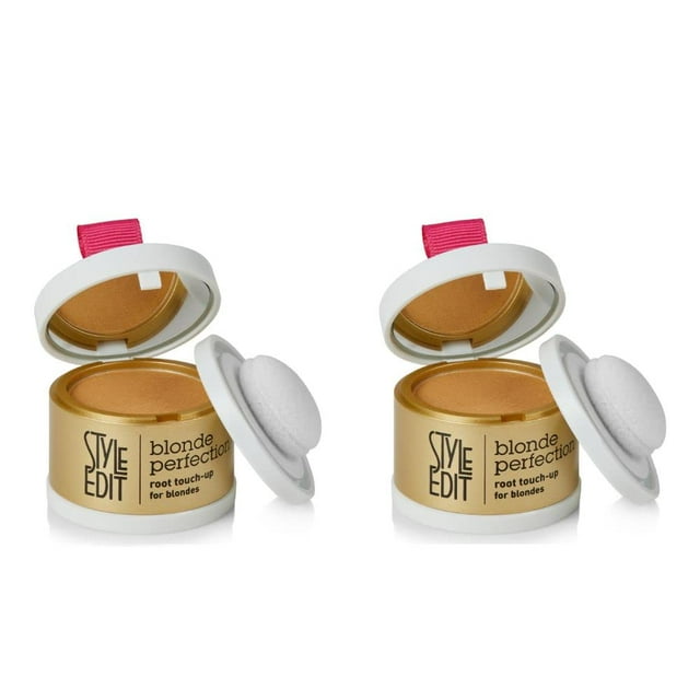 Root Touch Up Powder Style Edit para cabello rubio oscuro, paquete de 2