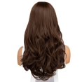 thumbnail image 5 of Glueless wigs, pre-plucked and pre-cut for beginners, women's synthetic lace front wigs, long wavy lace hairline with middle parting, suitable for daily parties, ready to wear in 3 seconds, 5 of 11