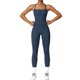 thumbnail image 1 of Set de entrenamiento QBGJTD, polainas sin mangas con espalda cruzada para mujer, azul M, 1 of 7