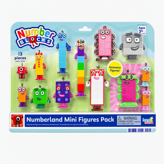 hand2mind Numberblocks Mini Figures, Action Figure Set, Math Toys, Ages 3