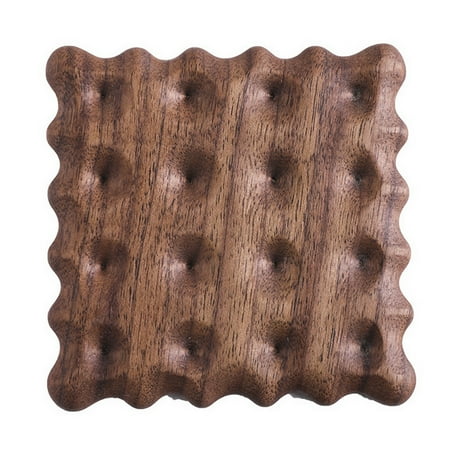 

XIEC Cup Coaster Smooth Surface Hand Polished Decorative Solid Color Wooden Cookie Appearance Bowl Mat Placemat for Bar