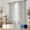Grey-38"W x 96"L (Pack of 2), variant on Taupe Curta90 Inch Length 2 Panels Set Linen Light Filtering Sheer Brown For Living Room Bedroom Coffee Colored Primitive Drapes P