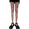 thumbnail image 2 of Harpily Clearance Women's Sheer Tights 2PC Women Ultra-Thin Blue-Butterfly Print Bottoming Stockings Pantyhose Hollow Socks Stocking, 2 of 4