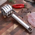 thumbnail image 4 of Hongchun 19cm Tenderizer Tool, Silver Stainless Steel Meat Hammer, Roller Type Meat Tenderizer, Used for Steaks, Pork Chops and Other Cured Meats Note: The data are all manual measurement, please allow error from 1 - 3cm, due to the light and display difference, there will be a certain color difference, depending on the physical object received., 4 of 5