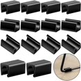 thumbnail image 1 of 40pcs Chair Leg Protectors Rectangular Chair Leg Clips Plastic Covers Floor Slide Compatible U-Shaped Non-Slip Black Pipe Caps - Sy, 1 of 4