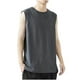 thumbnail image 2 of pstuiky Camisetas sin mangas para hombre, Camisola deportiva informal de cuello redondo y alta elasticidad de color liso para hombre Camisas para hombres xxl, 2 of 7