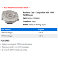 thumbnail image 2 of Radiator Cap - Compatible with 1994 Ford Ranger, 2 of 2