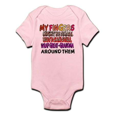 

CafePress - FINGERS WRAP GREAT-GRANDMA Infant Bodysuit - Baby Light Bodysuit