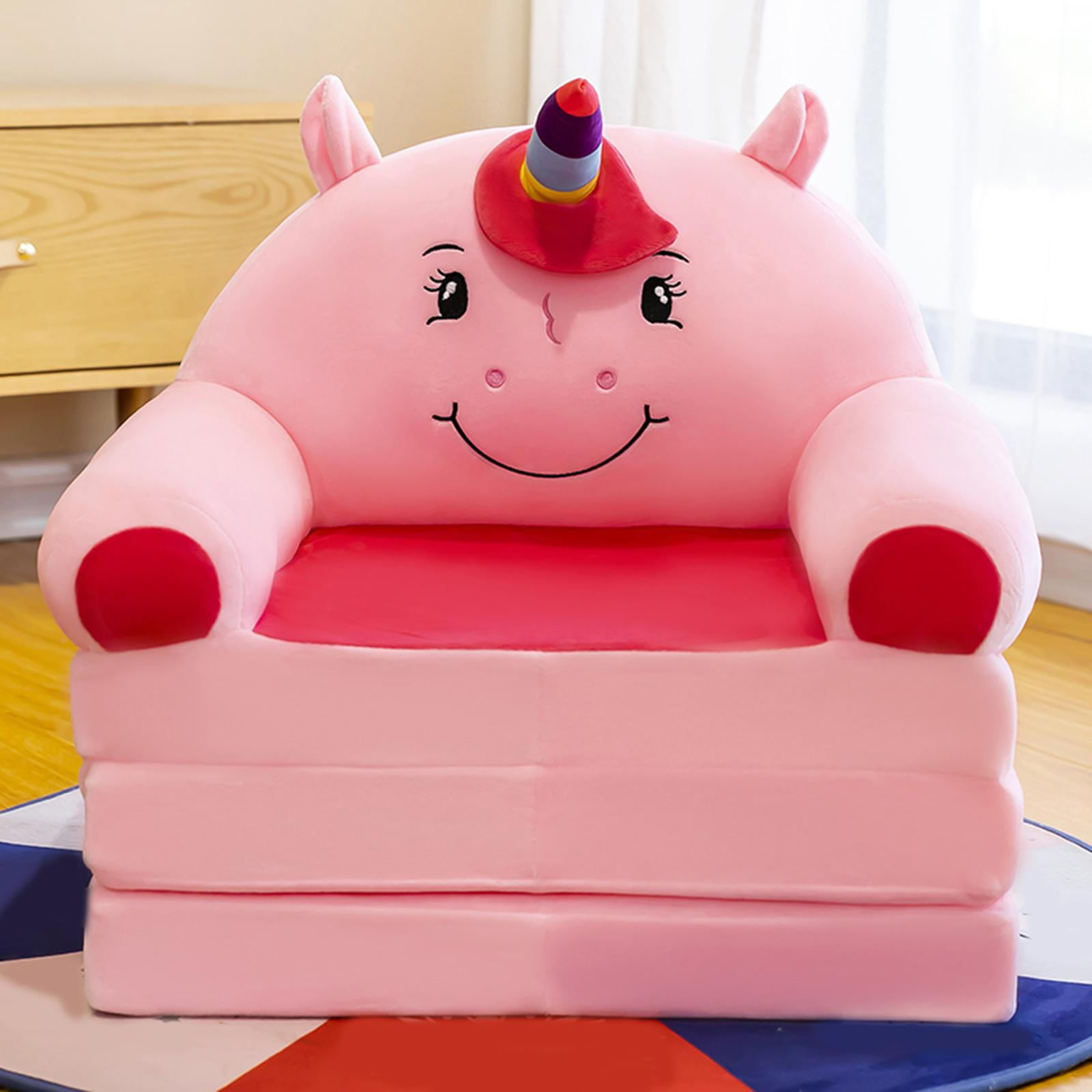 Toddler Cartoon Couch Chairs Cover Stretchable 3 Layer Cover Foldable Armchair Slipcover Couch