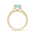 thumbnail image 2 of ANGARA Natural Solitaire 2 ct Aquamarine Split Shank Engagement Ring in 14K Yellow Gold for Women (Size-9x7mm) | March Birthstone, Anniversary, Jewelry Gift for Women | Natural Aquamarine Ring, 2 of 9