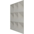 thumbnail image 4 of Ekena Millwork 11 7/8"W x 11 7/8"H Benson EnduraWall Decorative 3D Wall Panel, Textured Metallic Silver (12-Pack for 11.76 Sq. Ft.), 4 of 5