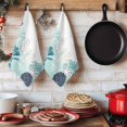 thumbnail image 6 of Coastal Coral Kitchen Towels Set of 3, Ocean Starfish Beach Conch Turquoise Marine Life Absorbent Dish Towels for Kitchen, Microfiber Hand Towel, Quick Drying Tea Towel for Cleaning Dishcloths, 6 of 7