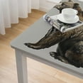 thumbnail image 4 of BANET  Woodland Animals Tablecloth Bear Elk Wolf Fox Hare Forest Wildlife Vintage Background Rectangle Tablecloth Picnic Tablecloth BBQ Table Cloths Polyester for Kitchen White, 4 of 7