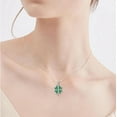 thumbnail image 2 of JEABZEL 925 Sterling Silver Peridot Shamrock Pendant - Green 4 Leaf Clover Necklace, Mother's Day Jewelry for Women & Mom, 2 of 6