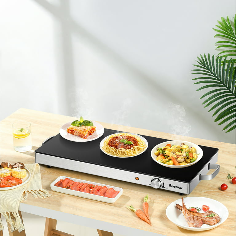 Costway 22''x 14'' Electric Warming Tray Hot Plate Dish Warmer W/  Adjustable Temperature : Target