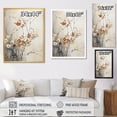 thumbnail image 4 of Designart "Minimal Harmony Of Beige And Blue Herbs I" Herbs Canvas Prints, 4 of 7