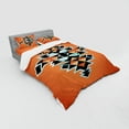 thumbnail image 3 of Ambesonne Tribal Bedding Set 3 Pcs, Native Aztec Rhombus Art, Twin XL, Orange Black Pale Blue, 3 of 3