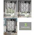 thumbnail image 4 of Black Grey Boho Tie Up Curtains for Kitchen Bathroom Bedroom Windows 54 Inch Length, Vintage Floral Contemporary Art Balloon Drape Curtains Shade Rod Pocket Drapery Curtain Panel, 42"x63", 4 of 7