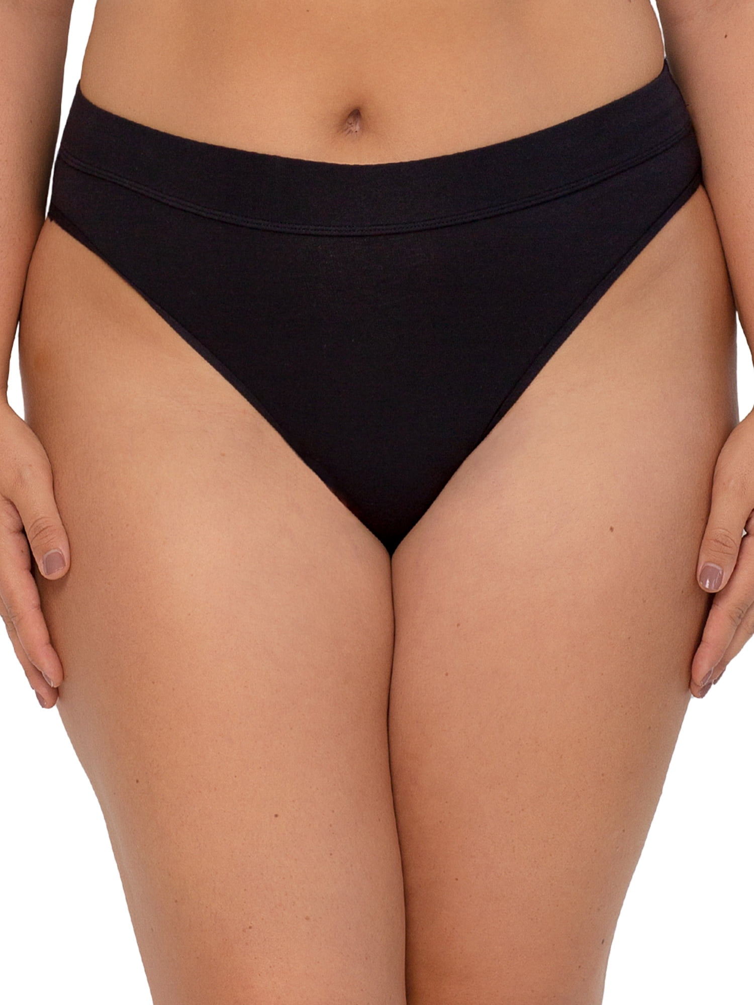Smart & Sexy High Cut High Waist Briefs Stretchy Solid Everyday Panty (Women's) 2 Pack