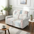 thumbnail image 7 of TSOVTHRID Patchwork Floral Pink Print Recliner Loveseat Covers Stretch Sofa Slipcover for Pet Loveseat Couch Covers with Pockets Recliner Cover for 2 Seat Sofa Couch, 7 of 7