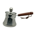 thumbnail image 1 of Wweixi Cafetière Turque avec Couvercle Chauffe-Lait pour Café Restaurant Camping 720ML Argent 720ML, 1 of 6