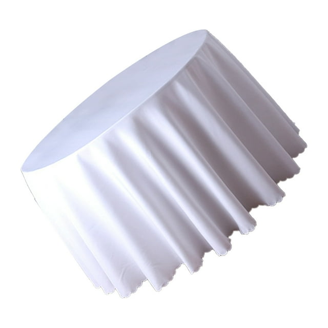 Table Cover Polyester Round Desk Protector Indoor Tablecloth Cloths For Parties Garden Christmas Birthday Party Hotel Centerpieces Dinner