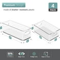 thumbnail image 4 of Sorbus Plastic Storage Bins Stackable Clear Pantry Organizer Box Bin Containers for Organizing Kitchen Fridge, Food, Snack Pantry Cabinet, Fruit, Vegetables, (Wide & Narrow - Pack of 4), 4 of 6