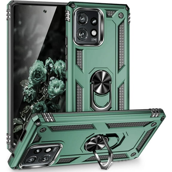 Military Grade Hybrid Case with Ring Grip for Motorola Moto G Power 5G 2023 - Green
