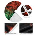 thumbnail image 2 of Ryvnso Christmas Tree Skirt Red Green Flames Xmas Tree Skirts Ornament Home Decorations 35.4", 2 of 6