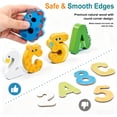 thumbnail image 5 of Rirool Wooden Alphabet Puzzle Board Game for Kids, Montessori Color Matching Learning Toy, Early Education Fine Motor Skills Activity, Preschool Classroom Gift for Boys Girls Ages 3+, 5 of 8