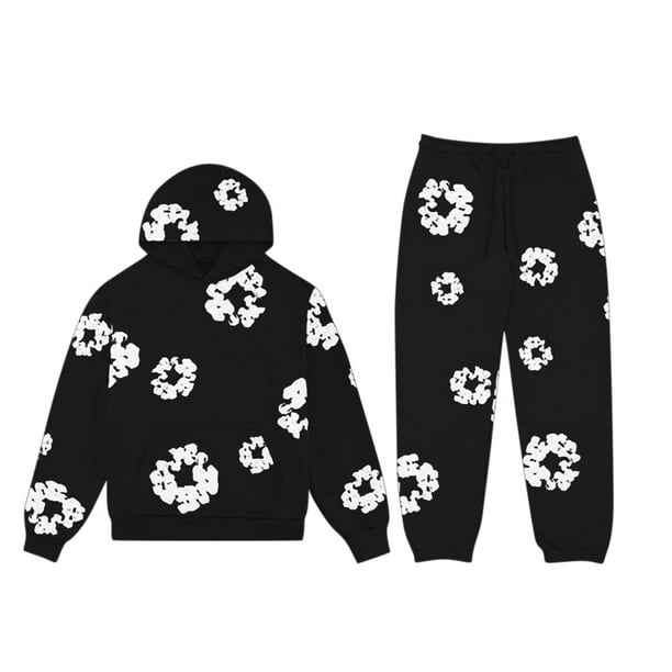 Women s Hooded Athletic Tracksuit Unisex Two Piece Running Clothing Long Sleeve Pullover Hoodie Sweatshirt Track Pants Set Walmart en linea