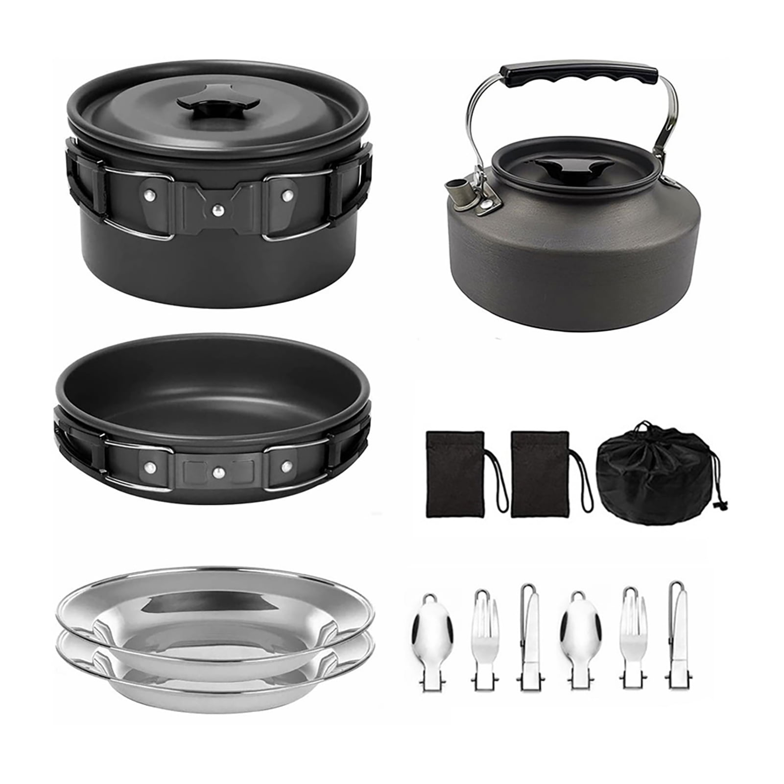 GSI Outdoors Camp Kitchen Kit, Compact Stainless Steel Cooking Set