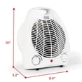 thumbnail image 6 of BLACK+DECKER 1,500-Watt-Max Personal Desktop Heater with Fan Setting, White, BHD101W, 6 of 8
