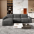 thumbnail image 6 of Neche 114" Cloud Sofa for Living Room, L-Shaped Deep Seat Modular Boneless Couch, No Assembly Required,Gray, 6 of 7