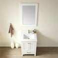thumbnail image 2 of Shannon 24" Single Sink Bathroom Vanity White Stone Top in White with Mirror, 2 of 9