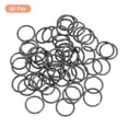 thumbnail image 3 of Uxcell Open Jump Rings 50Pack 15mm O-ring Connectors for Jewelry Making, Black, 3 of 5