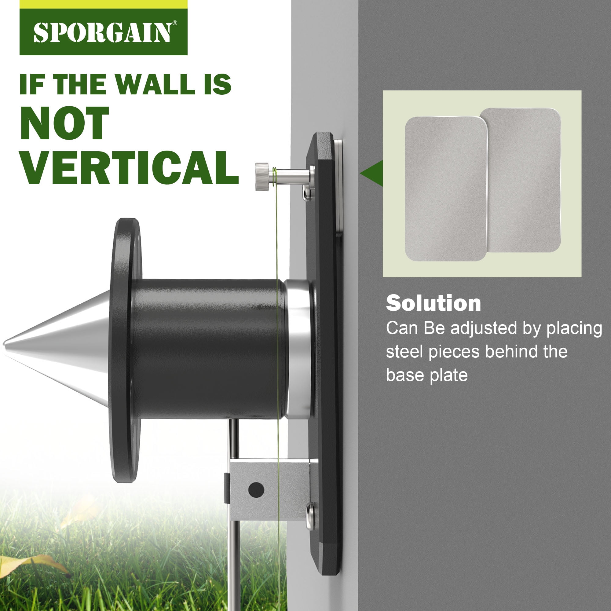 Magnetic High Precision Lawn Mower Blade Balancer - Wall Mounted for Easy Balancing, Durable Black Finish