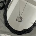 thumbnail image 2 of Collar De Hello Kitty Y2k, colgante De aleación De plata con diamantes De imitación, joyería para regalo De San Valentín, 2 of 4