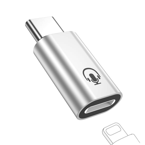 Adaptador de audio USB C a iPhone Fidioto para iPhone Silver
