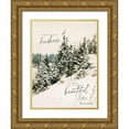 thumbnail image 1 of Mohr, Bonnie 25x32 Gold Ornate Wood Framed with Double Matting Museum Art Print Titled - Snow Covered, 1 of 4