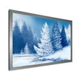 thumbnail image 2 of Designart 'Snow Covered Trees With Dreamlike Spruce Forest' Lake House Framed Art Print, 2 of 4