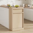thumbnail image 7 of FOLDLIFE Trash Cabinet Tilt Out,Hidden Trash Cabinet 10 Gallon Pet-Proof Trash Bin Holder,Free Standing Garbage Can Cabinet for Kitchen Dining Living Room,Natural, 7 of 7